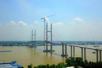 Tiến độ tổng thể Dự án Cầu Rạch Miễu 2 đã hoàn thành khoảng 95%