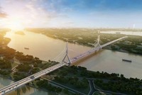 Phối cảnh cầu Tứ Liên.