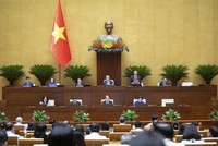 Phó Chủ tịch Quốc hội Nguyễn Khắc Định điều hành phiên họp sáng 14/5