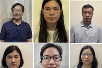 Các đối tượng từ trái qua phải: Nghiêm Quốc Hưng, Phạm Thị Hạnh, Nguyễn Đình Thám, Đặng Thị Phương, Trần Hồng Hạnh, Nguyễn Thị Cẩm Anh.