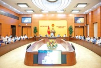 Ủy ban Thường vụ Quốc hội cho ý kiến về việc tiếp thu, giải trình, chỉnh lý Dự thảo Luật sửa đổi, bổ sung một số điều của Luật Chất lượng sản phẩm, hàng hóa. Ảnh: Phạm Thắng