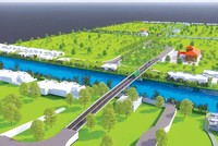 Gói thầu số 20 Thi công hạng mục cầu và đường thuộc Dự án Cầu Kênh 3, huyện Tân Hiệp, tỉnh Kiên Giang có giá 80,785 tỷ đồng. Ảnh: Trung Hiếu