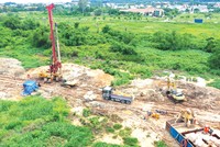 Dự án đường Vành đai 3 TP.HCM đoạn qua TP.HCM cần 6,6 triệu m3 cát đắp nền. Ảnh: Song Lê