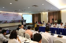 Hội thảo Tổng kết Dự án Bảo tồn rừng ngập mặn dựa vào nuôi tôm bền vững và giảm phát thải. Ảnh: Lê Tiên