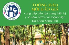 Bệnh viện Đa khoa Xanh Pôn mời báo giá