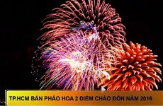 TP. HCM bắn pháo hoa 2 điểm chào đón năm 2016 