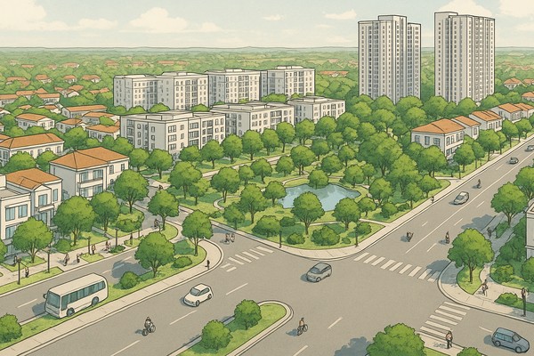 Gần 1.350 tỷ đồng đầu tư Dự án Khu đô thị Đông Bắc 2 tại xã Độc Lập. Ảnh: TL