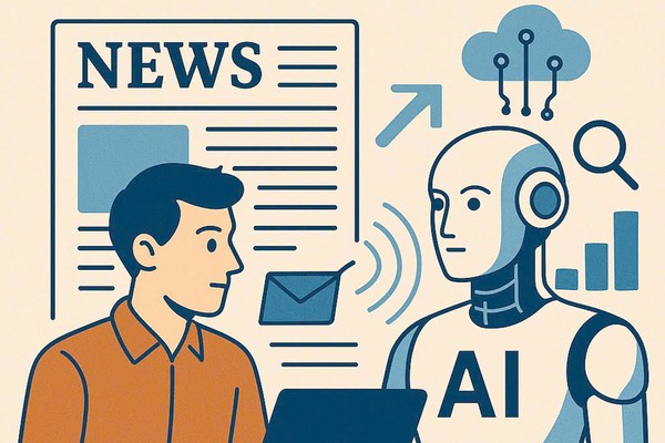 AI được dự báo sẽ thay đổi công việc của nhà báo nhiều hơn là thay thế họ. Ảnh: Nhã Chi AI