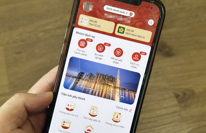 Ứng dụng VNeID trên điện thoại