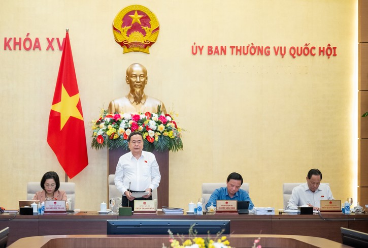 Chủ tịch Quốc hội Trần Thanh Mẫn phát biểu khai mạc phiên họp.