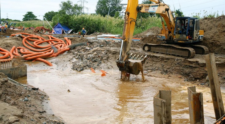 Gói thầu số 04 Xây dựng tuyến suối Cải nhánh 1 và công trình trên kênh thuộc Dự án Chống ngập úng khu vực suối Cải, TP. Long Khánh (tỉnh Đồng Nai). Ảnh minh họa: Tiên Giang