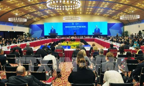 APEC 2017: Tuyên bố Bộ trưởng về Hiệp định Đối tác xuyên Thái Bình Dương. Ảnh: TTXVN