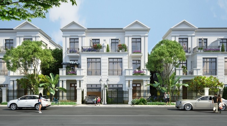 Biệt thự tứ lập kiến trúc Hy Lạp tại Vinhomes Riverside - The Harmony