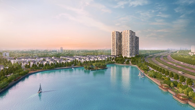 Vinhomes Green Bay – The Residence tọa lạc tại vị trí đắc địa giữa trung tâm hành chính phía Tây Hà Nội, đồng thời sở hữu 10,6ha không gian xanh với 8ha diện tích hồ điều hòa (hình ảnh minh họa)