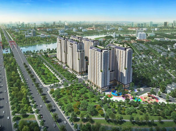 Phối cảnh dự án Khu cao ốc ven sông Dream Home Riverside