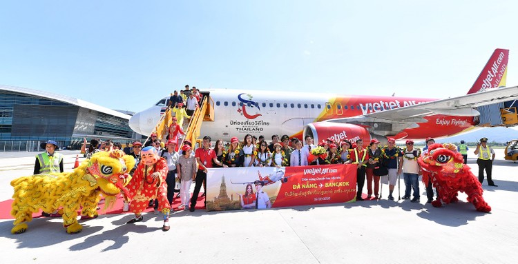 Vietjet đón chuyến bay khai trương Đà Nẵng - Bangkok