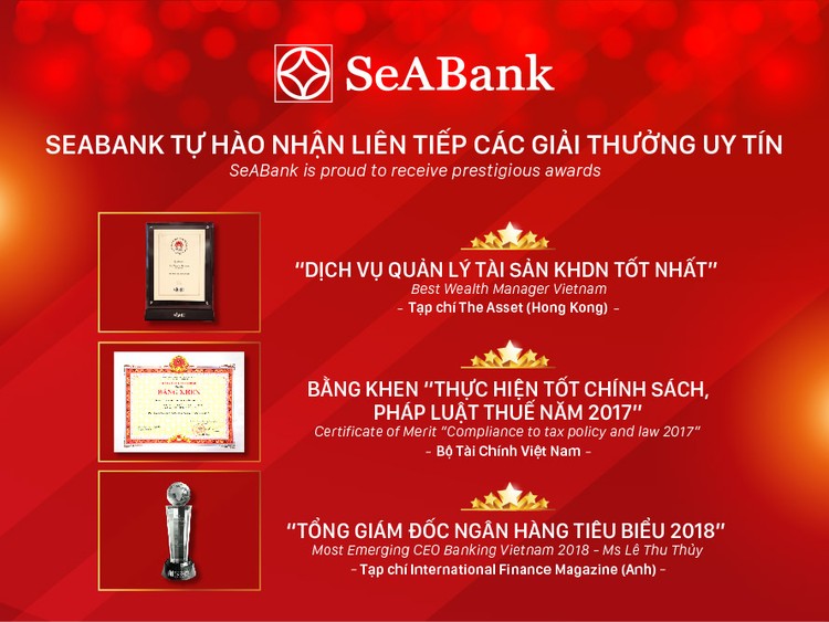 SeABank lần thứ 2 liên tiếp nhận giải thưởng “Best Wealth Manager Vietnam”