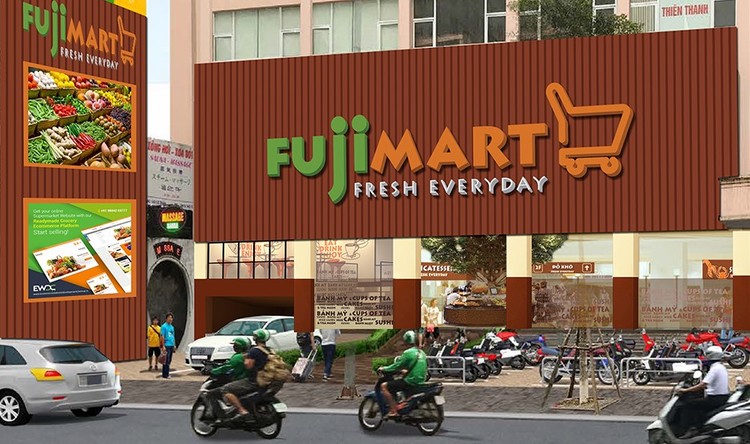 Mặt tiền siêu thị FujiMart 