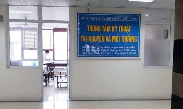 Trung tâm Kỹ thuật tài nguyên và Môi trường, nơi 2 cán bộ công tác bị bắt tạm giam về hành vi "Vi phạm qui định về bồi thường, hỗ trợ, tái định cư khi nhà nước thu hồi đất"