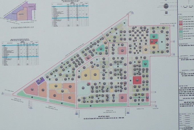 Sơ đồ khu tái định cư Lộc An - Bình Sơn