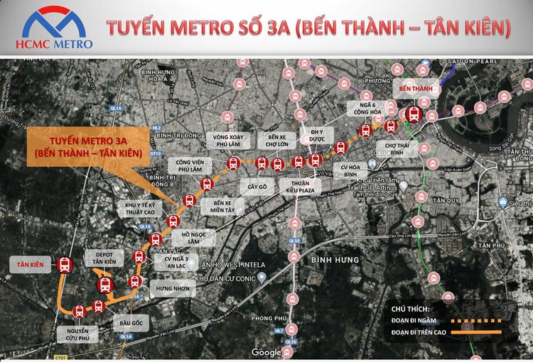 Đề xuất làm Metro Số 3A, vốn 68.000 tỷ đồng