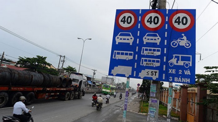 Biển báo tốc độ 40km/h - ảnh minh họa.