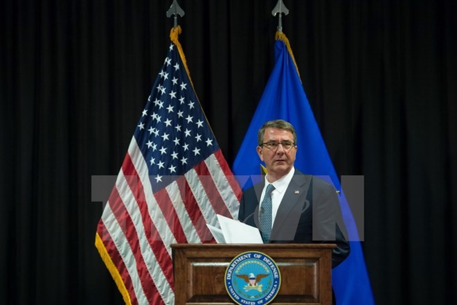 Bộ trưởng Quốc phòng Mỹ Ashton Carter. (Ảnh: EPA/TTXVN)