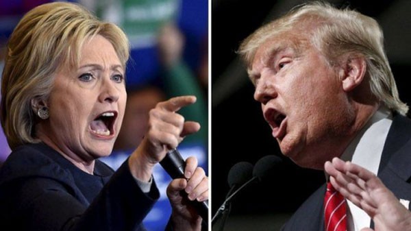 Ứng viên tổng thống Mỹ đảng Dân chủ Hillary Clinton và đối thủ thuộc đảng Cộng hoà Donald Trump. Ảnh: BBC