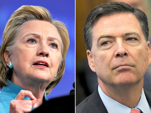 Giám đốc FBI James Comey (phải) và ứng viên tổng thống Hillary Clinton. (Ảnh: Getty)