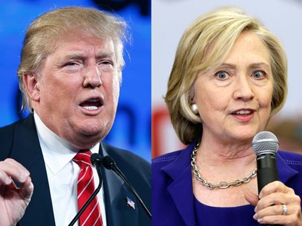 Donald Trump (trái) và Hillary Clinton. Ảnh: AP.