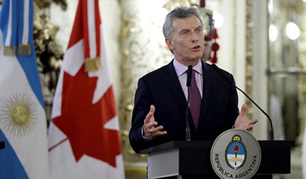 Tổng thống ArgentinaMauricio Macri. Ảnh:AP