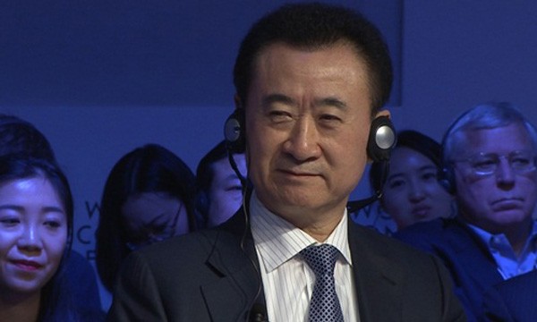 Wang Jianlin tại Diễn đàn Kinh tế Thế giới (WEF). Ảnh:CNN