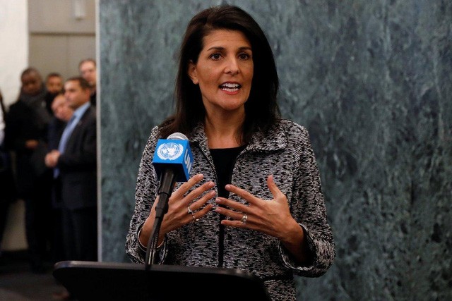 Đại sứ Mỹ tại Liên Hợp Quốc Nikki Haley (Ảnh: Reuters)