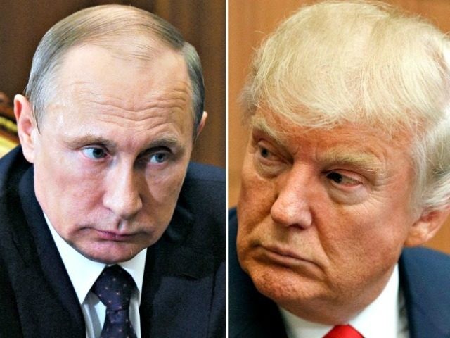 Tổng thống Nga Vladimir Putin và người đồng Mỹ Donald Trump (Ảnh: Breitbart)