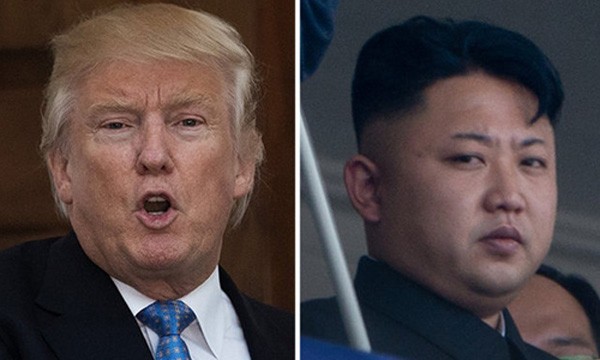 Tổng thống Donald Trump và nhà lãnh đạo Kim Jong-un. Ảnh:Daily Star