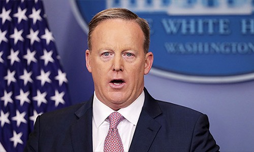 Phát ngôn viên Nhà Trắng Sean Spicer. Ảnh:CNN