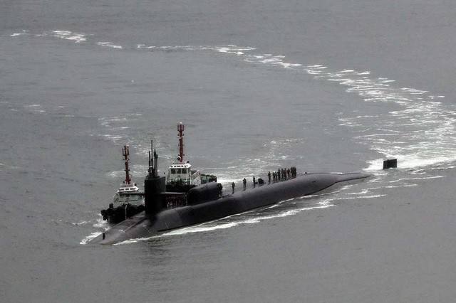 Tàu ngầm hạt nhân USS Michigan của Mỹ. (Ảnh: Reuters)