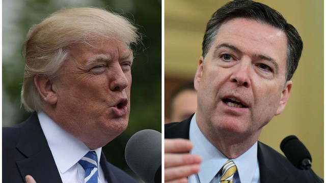 Tổng thống Donald Trump (trái) và cựu Giám đốc FBI James Comey (Ảnh: The Hill)