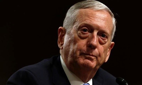 Bộ trưởng Quốc phòng Mỹ James Mattis. Ảnh:Reuters.