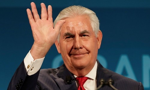 Ngoại trưởng Mỹ Rex Tillerson. Ảnh:Reuters.