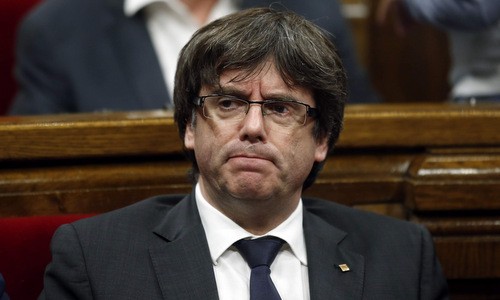 Cựu thủ hiến Catalonia Carles Puigdemont. Ảnh:AFP.