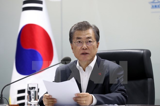 Tổng thống Hàn Quốc Moon Jae-in. (Nguồn: Yonhap/TTXVN)