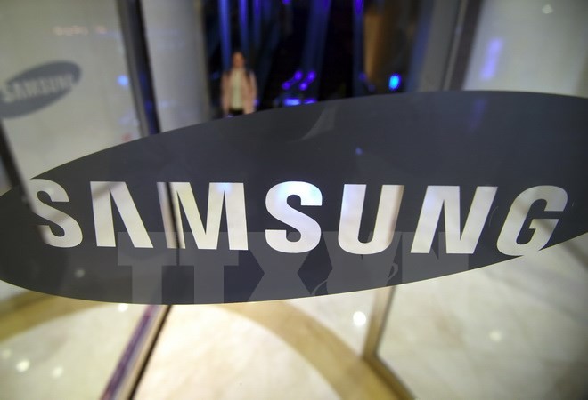 Biểu tượng Samsung tại văn phòng ở thủ đô Seoul, Hàn Quốc ngày 31/10 vừa qua. (Ảnh: AFP/TTXVN)