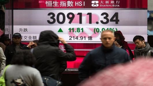 Chỉ số Hang Seng của Hong Kong ngày 9/1. (Nguồn: AFP)