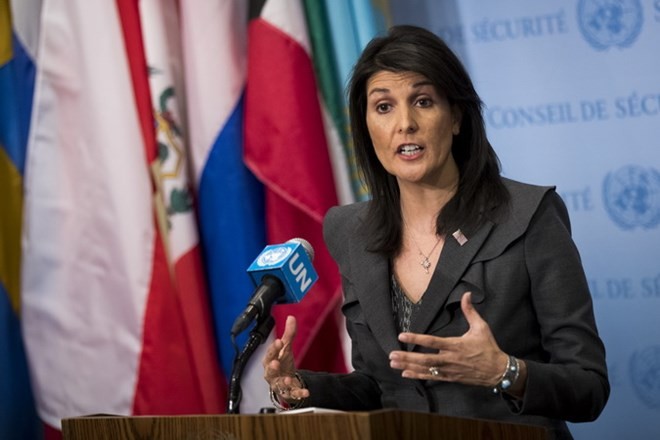 Đại sứ Mỹ tại Liên hợp quốc Nikki Haley. (Nguồn: AFP/TTXVN)