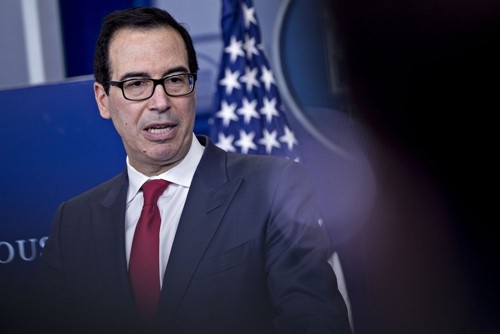 Bộ trưởng Tài chính Mỹ - Steven Mnuchin. Ảnh:Bloomberg