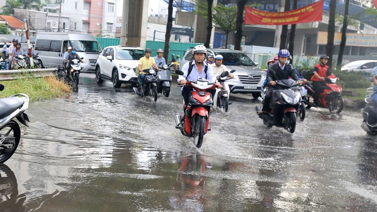 Dự án Giải quyết ngập do triều khu vực TP.HCM có xét đến yếu tố biến đổi khí hậu (giai đoạn 1) đầu tư theo hình thức BT do Trung Nam Group làm nhà đầu tư. Ảnh: Hoài Tâm