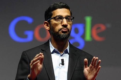 CEO Google - Sundar Pichai trong một sự kiện của công ty. Ảnh:Reuters