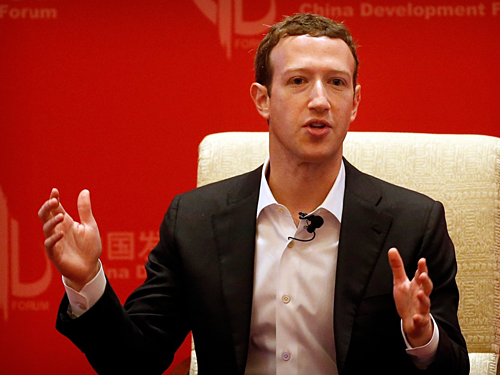 Mark Zuckerberg, CEO Facebook. Ảnh:AP