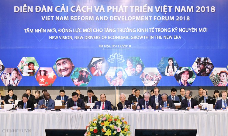 Tiếp nối thành công của VRDF 2018, VRDF năm 2019 sẽ tập trung vào các nội dung liên quan đến hoàn thiện thể chế, tìm kiếm động lực tăng trưởng mới, đổi mới sáng tạo… Ảnh: chinhphu.vn